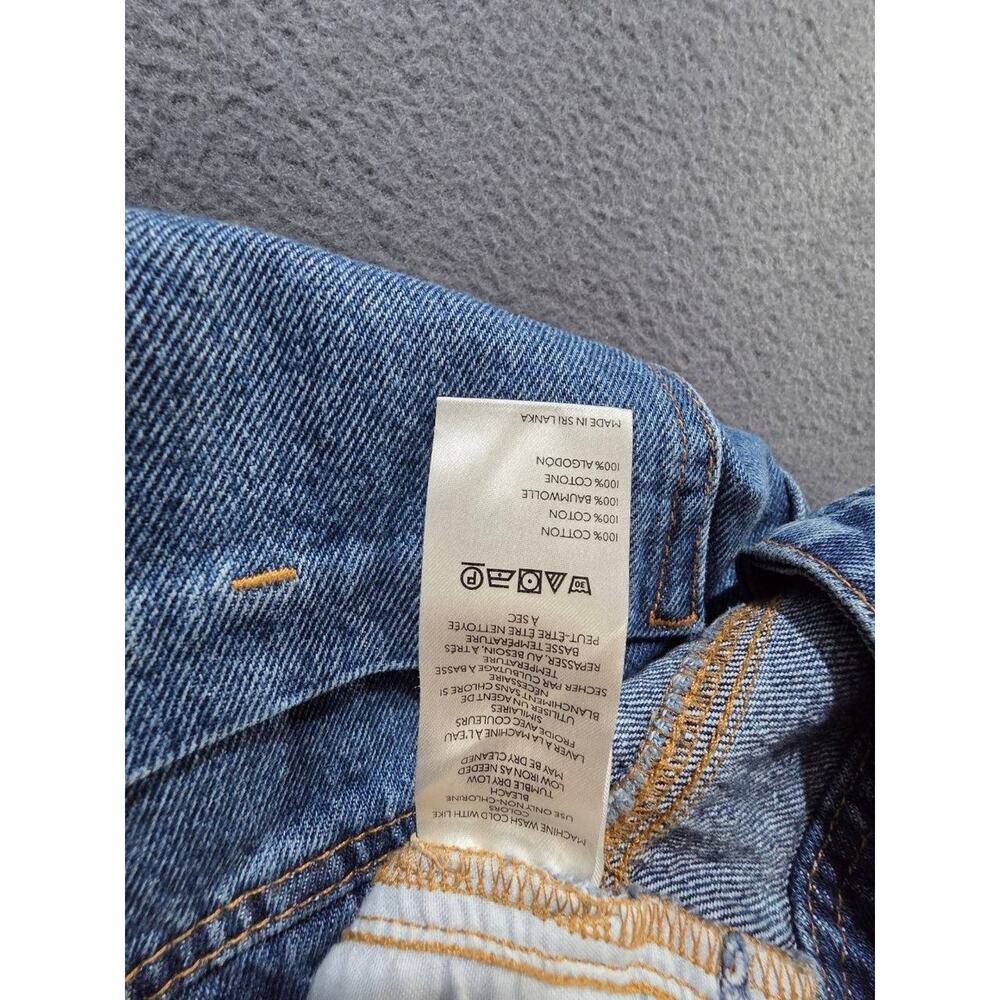 Anthropologie Pilcro Lonnie Y2K Cuffed Crop Jeans Womens 31 Blue Sparkle A010609 - Picture 5 of 16